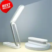LED Desk Lamp Rechargeable Foldable Touch Control 3 Brightness Eye-Caring Light