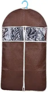 ELAYARD High End Embossing Suit Cover Storage Bag with Transparent Window Water Resistant Garment Protector for Clothes Organization for Suits Coats and Travel Coffee