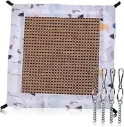 FONDOTIN Hanging Hamster Bed for Small Pets Cute Cartoon Design Easy to Clean and Hang for Chinchillas Ferrets and Squirrels Dino Style
