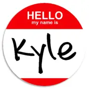 Hello My Name Is Kyle - 3 Pack Circle Stickers 3 Inch - Custom Nametag
