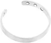 PACKOVE 1Pc Magnetic Therapy Bracelet Practical Electroplating Bangle Silver Stylish Design for Everyday Wear Reduces Fatigue Improves present Occasion