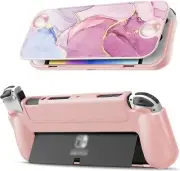 Case for Nintendo Switch OLED Model 2021 Soft TPU Shell Detachable Front Cover