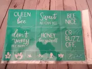 New Chalk Couture SPRING BEE Size C Transfer Bumble Bee Queen Bee Buzz Off