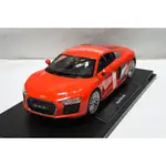 【超值特價】1:18 WELLY AUDI R8 V10 2016 紅色 ※全開※