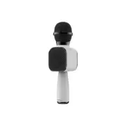 Moki Popstar Black & White Karaoke Microphone - Voice Amplifier Electric Device