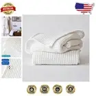 Elegant White Waffle Weave Bath Towel Set - 2 Extra Large Turkish Cotton Towels