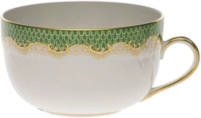 Herend China Fish Scale Jade Canton Tea Cup