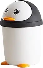 KALLORY Cute Bedroom Trash Can Kids Room Dustbin Lid Desk Lid Trash Can Storage Bin