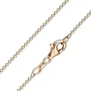 [MATERIA by Matthias Wagner] Materia K98 Women's Necklace Rose Gold Plated 925 Silver Ball Chain Diamond-Coated 1 mm Fine 40-80 cm