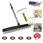 Pet Hair Removal Made Easy - Room Groom Carpet Rake with Adjustable 54" Handle