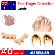 2X Silicone Gel Corrector Toe Separator Spreader Pain Relief Finger Corrector