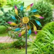 Wind Spinner Sculpture Outdoor Colorful Kinetic Yard Art Garden Patio Lawn Decor
