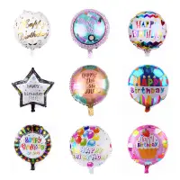 在飛比找蝦皮購物優惠-18寸圓形happy Birthday鋁膜鋁箔氣球批發 生日