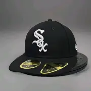 Chicago White Sox Low Profile New Era 7 1/4 Black Hat Official On Field Cap New