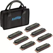 East Top Harmonica set T008K pack harmonica blues harp for professional players