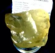Libyan Desert Glass Meteorite Tektite impact specimen( 950 ct) Dimples Gem AAAA+