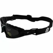 Birdz Pheasant Sport Riding Motorcycle Sunglasses Black Frame Smoke Lens