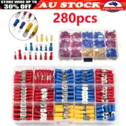 280PCS Assorted Electrical Wire Terminals Crimp Connectors Spade Insulated Kit