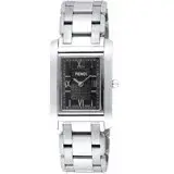 在飛比找遠傳friDay購物優惠-FENDI芬迪 方形羅馬數字錶盤紳士腕錶/銀黑面/40mm/