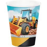 Big Dig Construction Paper Cups 266ml 8pk