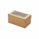【G02】開窗馬芬盒2格 外帶盒 瑪芬盒 蛋糕盒 牛皮紙盒 開窗盒、杯子蛋糕盒 無手提 牛軋糖盒 布丁盒 奶酪盒 開窗蛋塔盒 含底托 平面盒 白色紙盒