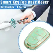 4 Buttons Remote Smart Key Fob Cover for Cadillac Escalade ATS CTS TPU Green