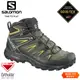 【SALOMON 索羅門 男 X ULTRA 3 GTX中筒登山鞋WIDE《灰綠/黑/硫綠》】401295/防水越野鞋