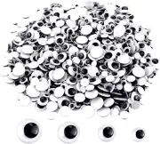 1000 Pcs Wiggly Googly Eyes with Self-Adhesive Backs for DIY Crafts Sewing