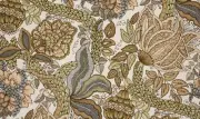 George Spencer Lotus Floral Print Fabric- Hasu / Khaki 0.90 yds 3027F/02