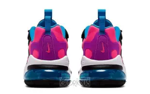 NIKE AIR MAX 270 REACT GS 黑 桃 大童 BQ0101-001 氣墊【GLORIOUS代購】