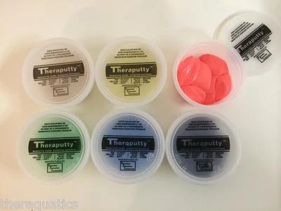 TheraPutty KIT 6 TUBS Hand Exercise Special Need Rehab Stroke Therapy Tools 2oz