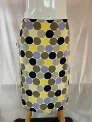 NWT ANNE KLEIN Polka Dot Silk Skirt Size 12