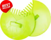 Pair of Leaf Scoops, Hand Rakes for Lawn and Garden Cleanup (QI003286), Green