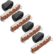 NULYLU 4pcs Linear Potentiometer Slide Switch for Mixers Stereo Audio Volume Control Metal Material Easy Push-pull Adjustment