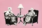 Banksy Grannies Street Art High Quality UNFRAMED Canvas Print Home Decor