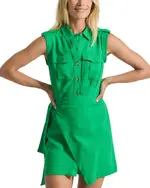 Derek Lam 10 Crosby Giselle Tie Front Mini Cargo Dress