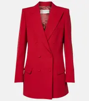 [Dries Van Noten] Dries Van Noten Double-breasted wool blazer AU 12 red