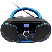 LONPOO Stereo CD Boombox Portable Bluetooth FM Radio USB Playback AUX Input