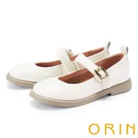 在飛比找momo購物網優惠-【ORIN】圓頭柔軟羊皮瑪麗珍娃娃鞋(白色)