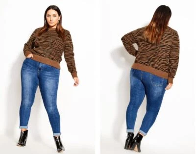 CCX By City Chic Ladies Mini Tiger Jumper size 18 Medium Colour Mini Tiger