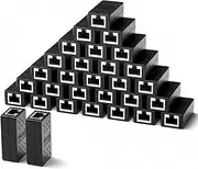 Dingsun RJ45 Coupler, in-Line Coupler Female to Female Ethernet Coupler for Cat7/ Cat6/ Cat5/ Cat5e Ethernet Cable Extender Adapter (100Pack, Black)