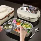 304 Stainless Steel Compartment Insulated Lunch Box Sealed Microwae Heating