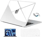 EooCoo Case Compatible for MacBook Air 13 inch M4 M3 M2 2025-2022, [High Gloss, Ultra Slim, No Gaps] Protective Shell Cover Seamless Fit for Mac Air 13.6" Laptop Model A3240 /A3113/A2681