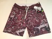 QUIKSILVER Men's Ghetto Yoke 19" AG 47 Dry Flight Tec Boardshorts 19" SIZE 32