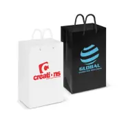 100 x Laminated Carry Bag -Small Paper Bags Gifts Promotion Business Merchandise