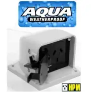 HPM Aqua Series Weatherproof IP53 Single Powerpoint GPO Outlet Socket Switch 15A