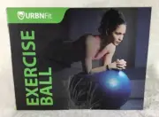 URBNFit Anti Burst Exercise Ball (65cm) Stability & Yoga, Workout Guide, BLUE