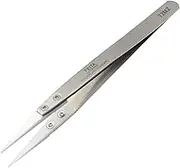 Precision Pointed Ceramic Tweezers - FEITA Temperature Resistant and Anti-Magnetic White Fine Pointy Ceramic Tips Twizzers - For Electronic Repair, DIY Crafting Hobby Tools - 1 Pc