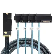M.2 Mkey SFF-8643 Contact to 4-port SAS SFF-8482 Server Conversion Cable