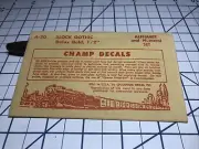 HO Champ Decals HO Scale A-20 Block Gothic Gold 1/2" Alphabet Numeral Set NIP